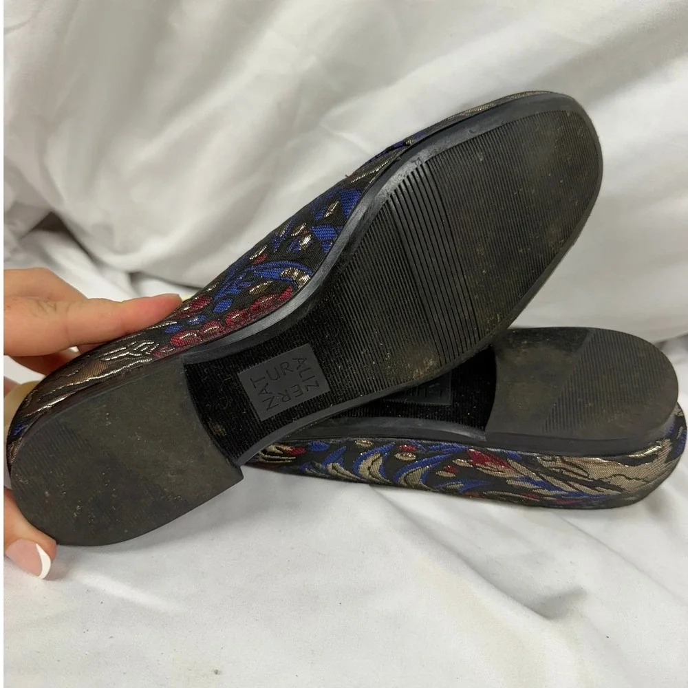Naturalizer Emiline Womens Comfortable Fashion Flat Loafer Shoes - Black Multi